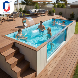 สระว่ายน้ำแบบตั้งพื้นติดตั้งง่าย พร้อมโครงไม้เสริมความแข็งแรง และระบบปั๊มกรองที่ใช้งานง่าย - Product Image 1