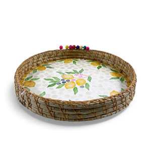 Plateau en nacre de style bohème avec un design flexible et un bord en herbe de mer pour servir les aliments, la table et la maison en provenance du Vietnam - Product Image 4