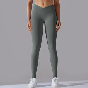 Mallas deportivas de entrenamiento para mujer de alta calidad, mallas transpirables sin costuras con logotipo en la cintura, estilo Streetwear - Product Image 4
