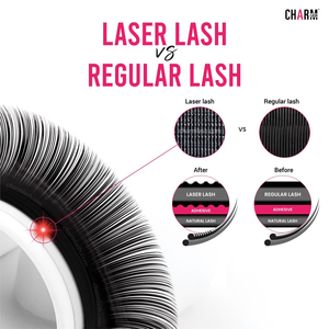 CharmLash láser de larga duración, seda, extensión de pestañas individuales, láser, pestañas tecnológicas, bandejas de pestañas, venta al por mayor, caja personalizada de seda - Product Image 6