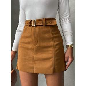 Faldas al por Mayor con Cinturón Color Bronceado para Mujer Topshow - Product Image 2