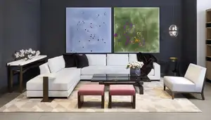 Hoge Kwaliteit Moderne Luxe Bank Woonkamer Huishouden Hoek U-Vormige Multi-Person Down Sofa Aangepast