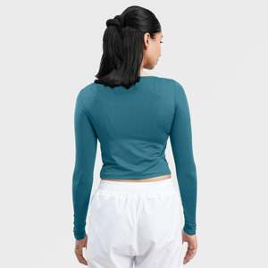 T-shirt en tricot à manches longues Teal W024 pour l'entraînement - Product Image 3