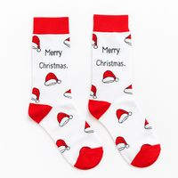 Chaussettes en coton tricotées personnalisées pour l'hiver et Noël, avec logo imprimé lumineux, de haute qualité, cadeau de fête pour hommes et femmes