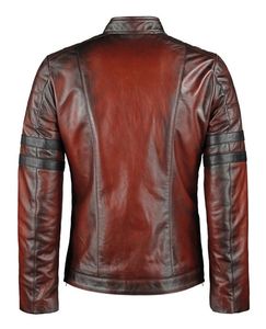 High Street Custom 100% Genuine Leather Stand Collar Multicolor Wax Jacket with Breathable <b>Viscos</b> Lining and Zipper Closure - Product Image 5