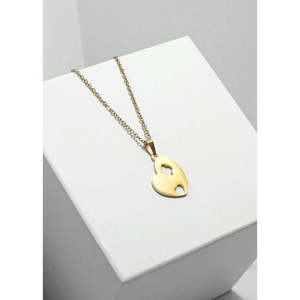 Collier Trèfle Cœur Vintage en Acier Inoxydable Doré, Chaînes en Laiton, Diamant, Multi-Motifs Goutte d'Eau, Chiffre, Croix, Fleur, Lune, Couronne - Product Image 1