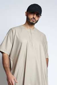 Nuevo Diseño 2024, Thobe y Abaya Musulmana de Algodón para Hombre, Transpirable, Ligera, Antiarrugas, Caftán Largo - Product Image 4