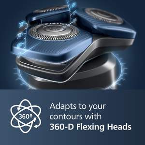 Afeitadora Eléctrica Inteligente Recargable para Uso en Seco/Húmedo con Recortador Desplegable, Base de Carga y Estuche de Viaje - para Afeitado Facial IPX7 - Product Image 5