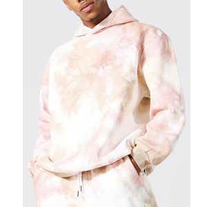 Low Moq Diseño personalizado Hombres Tie Dye Chándales Uso al aire libre Hombres Ropa Color sólido Plain Tie Dye Chándal - Product Image 2