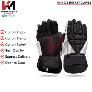 Gants de hockey sur glace OEM en gros, sangle réglable, port confortable, gants de hockey sur glace personnalisés OEM, légers, ajustement flexible, rapides - Product Image 5
