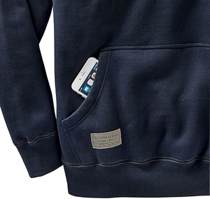 Sweat à capuche à demi-fermeture éclair en molleton Vintage personnalisé coton portable surdimensionné Streetwear sweat à capuche à fermeture éclair quart sweat pour hommes - Product Image 2