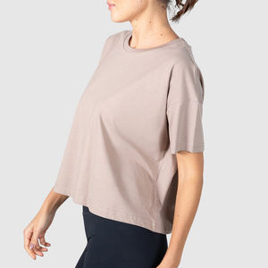T-shirt de sport pour femmes très demandé avec logo personnalisé en gros T-shirts de sport pour femmes surdimensionnés au meilleur prix - Product Image 5
