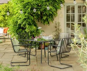 Intage-Juego de mesa y silla de metal para el hogar, conjunto de muebles de jardín para interior y exterior, con techo abierto para bar y restaurante de hotel 2023 - Product Image 6