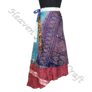 New Fashion Pareo Lava-Lavas Swimwear Cover-Ups and Sarongs for Women's Women Wear Vintage Silk Sari <b>Long</b> Length <b>Wrap</b> Around - Product Image 2