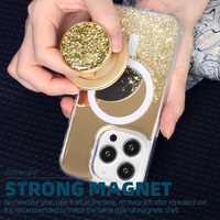 Chargeur sans fil universel à 360 rotations Support de téléphone pliable magnétique à paillettes pour téléphone portable