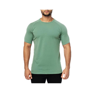 270g Heavyweight Retro All-Cotton Color-Block Camiseta Versátil Ropa casual Cuello redondo Manga corta 180g Tela para hombres - Product Image 3
