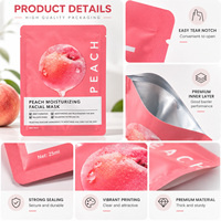 Sachets d'échantillons cosmétiques personnalisés en feuille d'aluminium, imprimés, scellés sur 3 côtés, pour emballage de masques faciaux et de soins de la peau