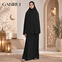 Ensemble 2 pièces de mode modeste pour femmes musulmanes du Ramadan : Khimar et jupe de prière en jersey, Robe Abaya – Direct Usine
