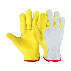 Gants de sécurité en cuir fendu de grain de peau de vache Gants de travail et de jardinage résistants à l'abrasion Gants de conducteur de protection des mains industrielles - Product Image 6