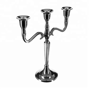 Candelabros colgantes y de pie de cristal de metal alto para decoración navideña y del hogar exportados a la India - Product Image 5