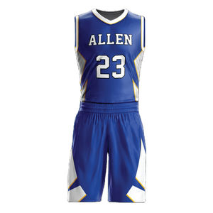 Uniforme de basket-ball pour hommes léger et respirant de haute qualité 100% conception personnalisée imprimé vêtements de sport de joueur d'équipe - Product Image 1