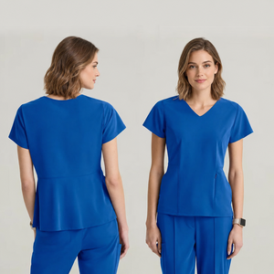 Uniformes Médicos YUHONG de Secado Rápido, Cuello en V, Manga Corta, para Doctoras - Product Image 1