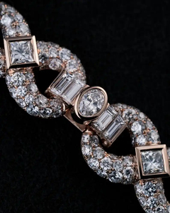 Cadena de Cuello Moderna de Estilo Hip Hop que Muestra un Brillo Inspirado en el Diamante Moissanite para una Moda Urbana Distintiva - Product Image 4