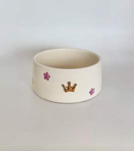 Non <b>Slip</b> Ceramic Pet Bowl For Puppies With Rubber Base That Stops <b>Sliding</b> Across Smooth Floors During Eating - Product Image 5