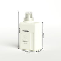 Bouteille pulvérisateur ronde en HDPE blanc Unalilia YD-1/E-356 500ml/600ml - Bouteille pour savon liquide et lessive imprimée en sérigraphie