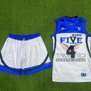 Uniforme de basket-ball sans manches en tissu doux de haute qualité, léger, respirant, logo personnalisé, grande taille, séchage rapide - Product Image 2