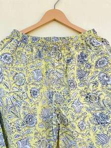 Pijama de Mujer Hecho a Mano en India, 100% Algodón, Elegante Estampado Floral, Ropa de Dormir para Invierno, Casual y de Lujo, para Primavera y Otoño - Product Image 3