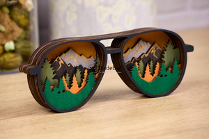 Gafas de Sol de Madera Hechas a Mano para Jóvenes, Ligeras y Cómodas, Modernas y Fáciles de Llevar de Viaje, de Tradebyd - Product Image 2