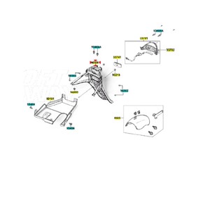 Garde-boue arrière en plastique ABS KYMCO Agility 4T R10 2006-2008 00173076 - Product Image 1