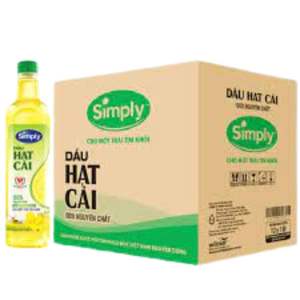 Simply Pure Vietnam Origin Huile de canola raffinée à 99% pureté 1L-Extrait naturel de graines de canola pour la cuisine - Product Image 2