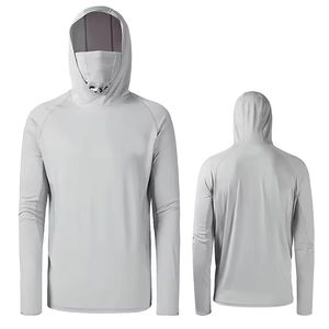 Customized Fishing Shirts Long Sleeve Uv Mask Neck Protection Quick Dry Custom 100% Polyester Fishing Hoodie Upf 50 Hooded - Product Image 2