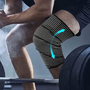 Meilleure qualité Genouillères Matériau durable Flexible et bonne compression pour l'haltérophilie Personnalisé Nouvelle arrivée Genouillères - Product Image 5