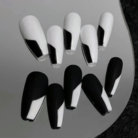 Kit de manucure professionnel en gel vegan pour nail art, résine liquide écologique non toxique, durcissement LED, vernis gel macaron noir et blanc en flacon