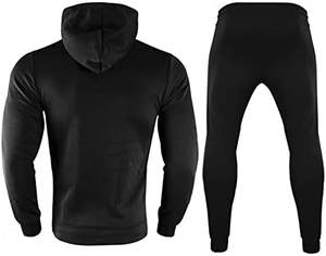 Ensemble de survêtements de jogging deux pièces de luxe pour hommes Polyester Coton Matériau respirant Fermeture à glissière Imprimé Design Hiver - Product Image 4