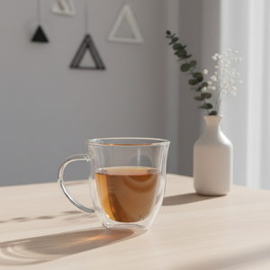 Taza de Vidrio de Borosilicato de Doble Pared 3306208-0.27, Resistente al Calor, con Asa, Estilo Nórdico, para Hogar y Oficina, para Café TW - Product Image 3