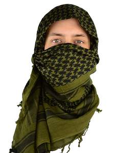 Arafat 100% Cotton Voile Summer Arab <b>Infinity</b> <b>Scarf</b> Plain Green Shemagh Shawl for Adults and Muslims Made in India - Product Image 3