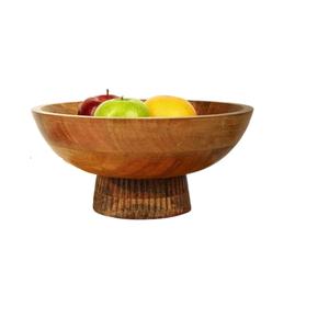 ชามผลไม้ทำจากไม้ธรรมชาติสำหรับเคาน์เตอร์ห้องครัวชามผลไม้ตกแต่งบ้านเป็นมิตรกับสิ่งแวดล้อมสำหรับงานเลี้ยง - Product Image 2
