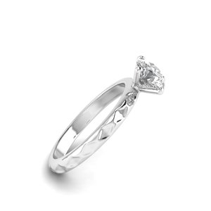Bague AJRETAIL classique en or blanc sertie d'un diamant de laboratoire de 1 carat, couleur G, clarté VS1, certifiée IGI, pour anniversaire - Product Image 2