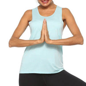 Débardeurs Muscle Fit couleur unie pour femmes débardeurs sans manches 100% coton débardeur pour femmes avec logo personnalisé à prix abordable - Product Image 5