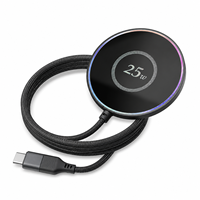NOUVEAU Chargeur magnétique sans fil 25W avec câbles de 1 m (3,3 pieds) – Câbles USB-C compatibles avec la vitesse de charge pour iPhone