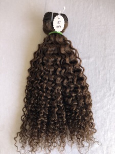 100% Exportation de qualité supérieure Vison cambodgien Temple indien Remy Vierge 18 'Couleur #4 Kinky Curly Bundle Extension Indian Supplie - Product Image 5