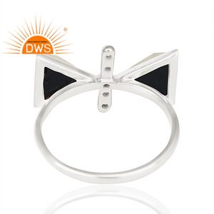 แหวนพลอยพลอยสังเคราะห์สังเคราะห์จากธรรมชาติทำจากเงินแท้ดีไซน์ล่าสุดสำหรับเป็นของขวัญสำหรับผู้หญิง - Product Image 4