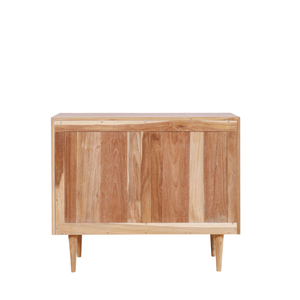 Fabricant de meuble buffet à trois tiroirs en bois de teck et rotin à des prix abordables - Product Image 4