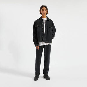 Veste en jean ajustée pour homme, longue, décontractée, style urbain, nouvelle mode automne-hiver, fine, respirante - Product Image 2