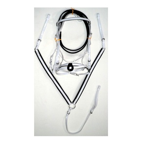 บังเหียนม้าพีวีซีคุณภาพพรีเมี่ยมพร้อมยางรั้งสแตนเลสหัวเข็มขัดพีวีซีบังเหียนม้าจับคู่ Martingale - Product Image 1