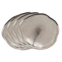 Centres de table décoratifs modernes de forme libre, finition étain brillant |   Design gaufré fait main, respectueux de l'environnement, pour Ramadan et Diwali